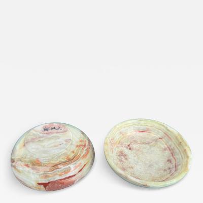 Pair of 4 diameter Onyx Bowls