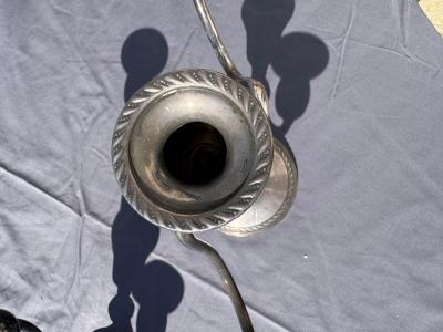 Pair of 8 25 Prisner Sterling Weighted Three Candle Candelabras