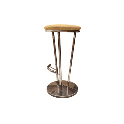 Pair of 80s Yellow Bar Stools