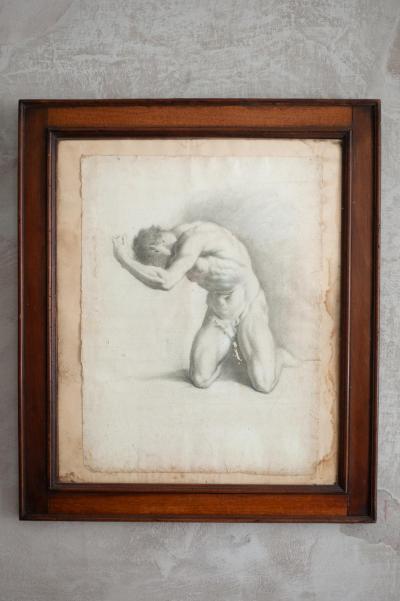 Pair of Academic Nudes Neoclassical Artist Early 19th Century