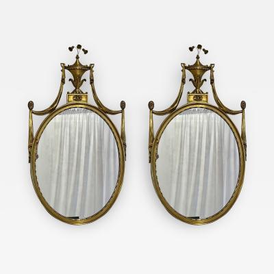 Pair of Adams Style Giltwood Wall Mirrors Console or Commode Mirrors