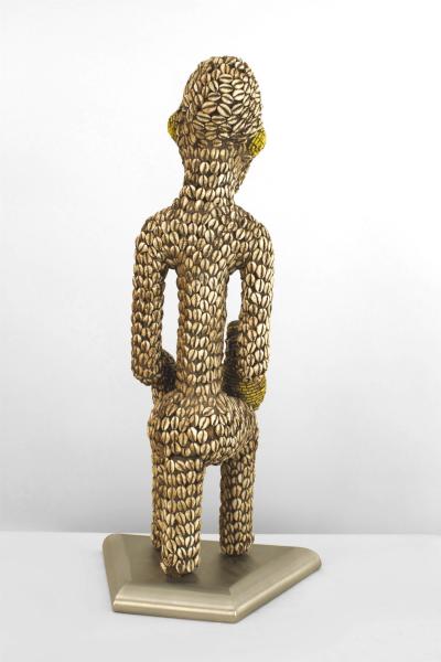 Pair of African Cowrie Fertility Idol Figures