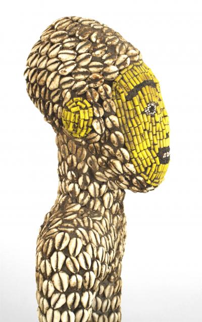 Pair of African Cowrie Fertility Idol Figures