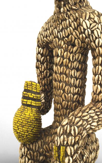 Pair of African Cowrie Fertility Idol Figures