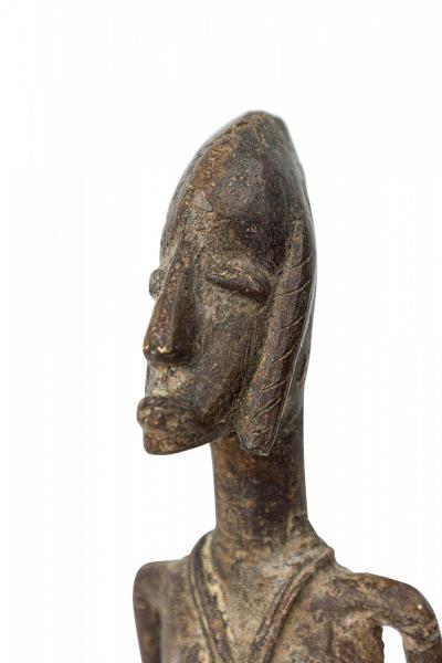 Pair of African Mali 20th Century Bronze Dogon Male Female Ancestor Figures