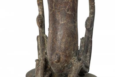 Pair of African Mali 20th Century Bronze Dogon Male Female Ancestor Figures