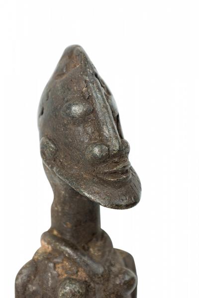 Pair of African Mali 20th Century Bronze Dogon Male Female Ancestor Figures