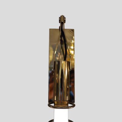 Pair of Albini 17 wall lights brass rings and tube light