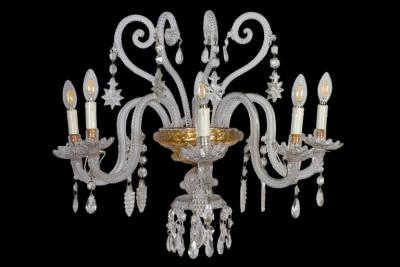 Pair of Amazing Crystal Scones or Wall Lights Italy 1940