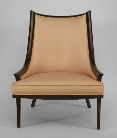 Pair of American 1950s Ebonized Armchairs