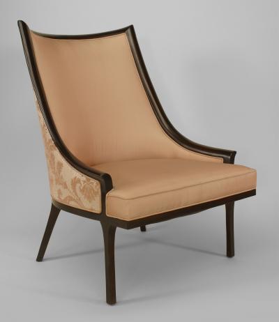 Pair of American 1950s Ebonized Armchairs