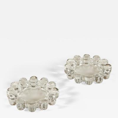 Pair of American 1960s glass decorative bowls
