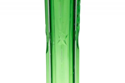 Pair of American Art Deco Green Glass Bud Vases