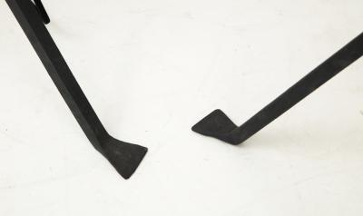 Pair of American Art Deco wrought iron floor lamps