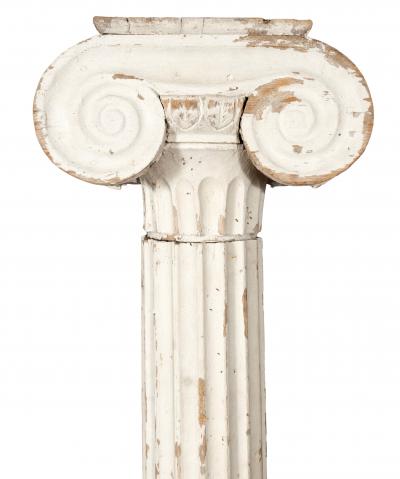 Pair of American Classical Carved And Painted Pine Ionic Columns