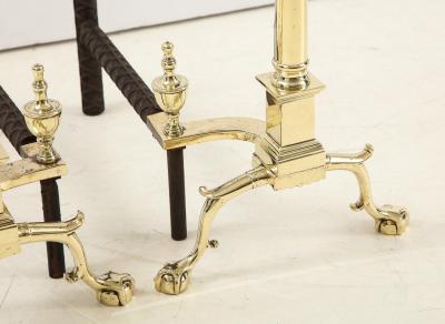 Pair of American Classical Style Andirons