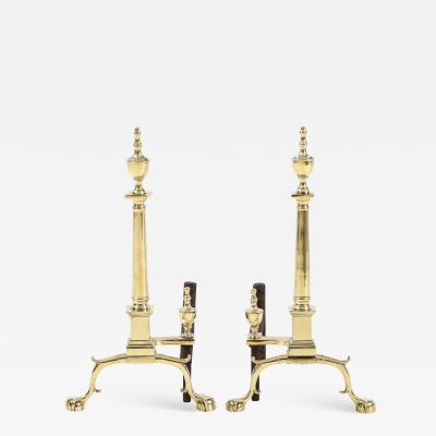 Pair of American Classical Style Andirons