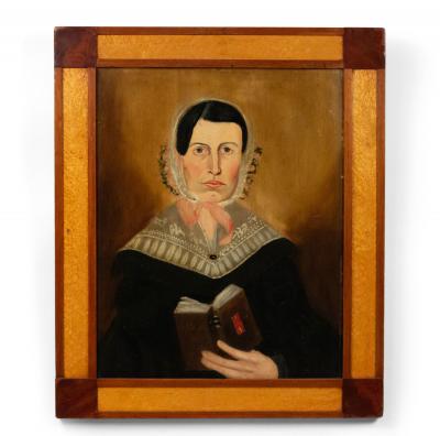 Pair of American Country Male and Female Portraits