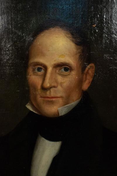 Pair of American Country Male and Female Portraits