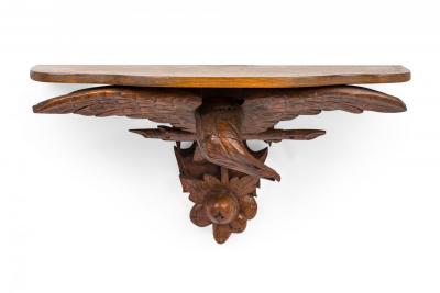 Pair of American Country Pine Eagle Shelves