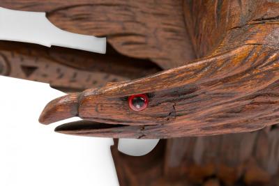 Pair of American Country Pine Eagle Shelves