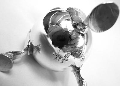 Pair of American Edwardian Classical Sterling Silver Pepper Shakers