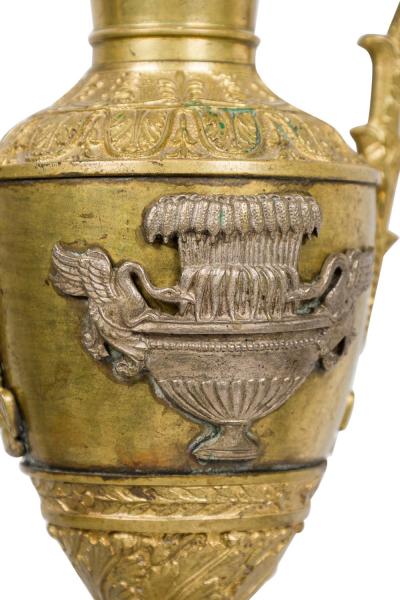 Pair of American Empire Bronze Dore Candelabras