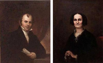 Pair of American Federal Male and Female Portraits