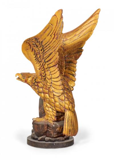 Pair of American Federal Style Carved Giltwood Eagle Sculptures