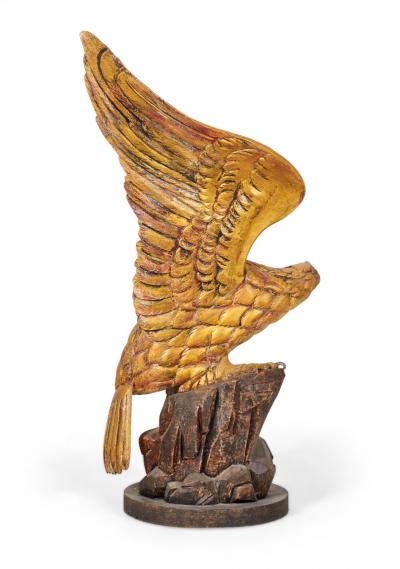 Pair of American Federal Style Carved Giltwood Eagle Sculptures
