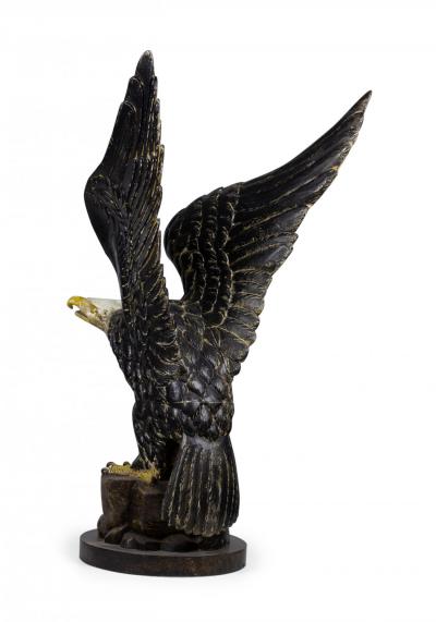Pair of American Federal Style Carved Painted Bald Eagle Sculptures