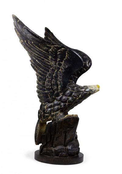 Pair of American Federal Style Carved Painted Bald Eagle Sculptures