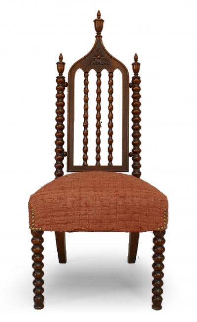 Pair of American Gothic Revival Mahogany Side Chairs