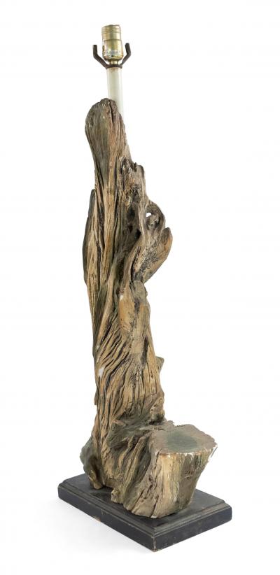 Pair of American Mid Century Faux Driftwood Table Lamps