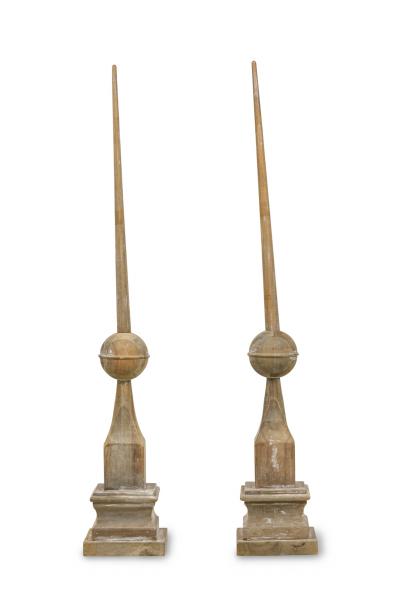 Pair of American Mid Century Wooden Architectural Elements