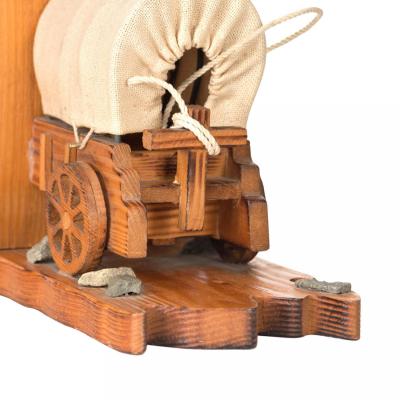 Pair of American Rustic Covered Wagon Bookends
