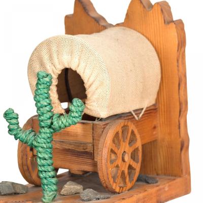 Pair of American Rustic Covered Wagon Bookends