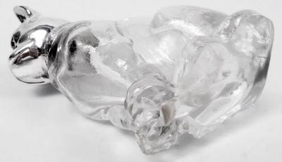 Pair of American Sterling Silver Dog Salt Pepper Shakers