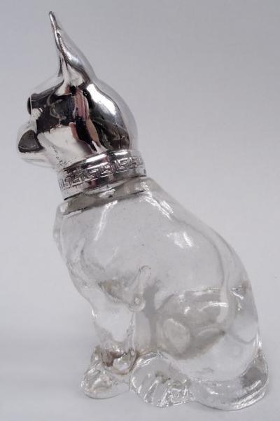 Pair of American Sterling Silver Dog Salt Pepper Shakers