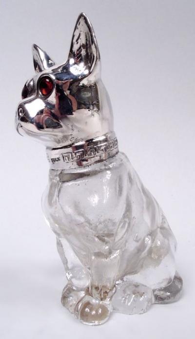 Pair of American Sterling Silver Dog Salt Pepper Shakers