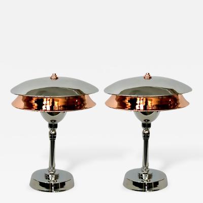 Pair of American Streamline Aviator Lamps