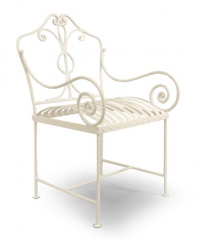 Pair of American Victorian Iron Armchairs