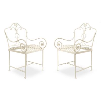 Pair of American Victorian Iron Armchairs