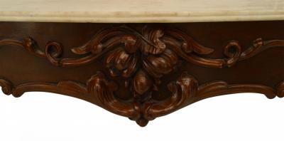 Pair of American Victorian Mahogany Marble Console Table
