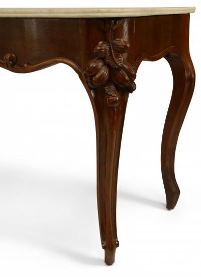 Pair of American Victorian Mahogany Marble Console Table