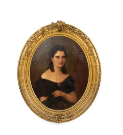 Pair of American Victorian Male and Female Portraits