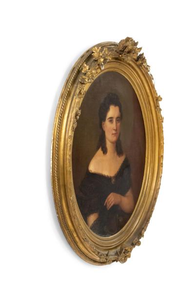 Pair of American Victorian Male and Female Portraits