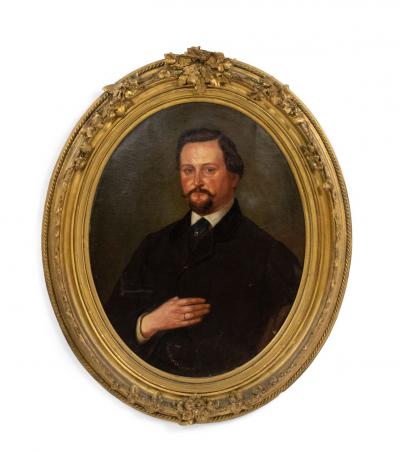 Pair of American Victorian Male and Female Portraits