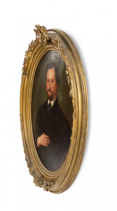 Pair of American Victorian Male and Female Portraits