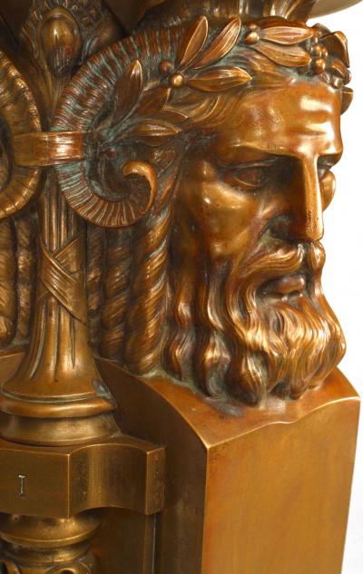 Pair of American Victorian Neo Classical Bronze Torchieres